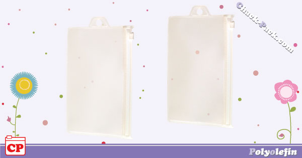 吊り下げ穴があるチャック付きポリオレフィンクリアケースのチャック